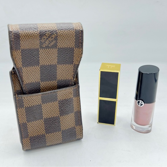 Louis Vuitton Damier Ebene Cigarette/Lipstick/Gift Card Case Authentic 2013 - Picture 1 of 17